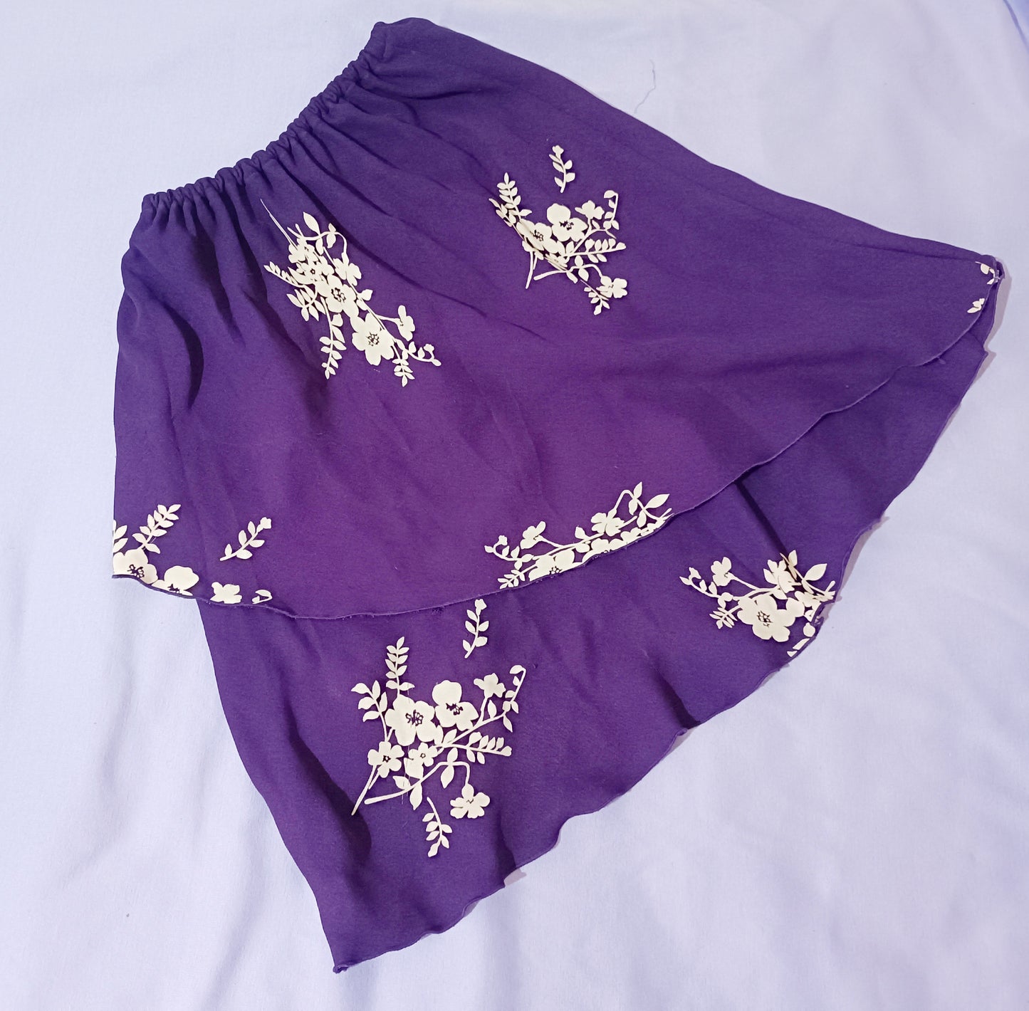 Conjunto Morado Falda con Resorte y Blusa (Women)